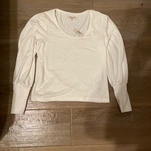NWT Madewell Puff-sleeve Long Sleeve Shirt